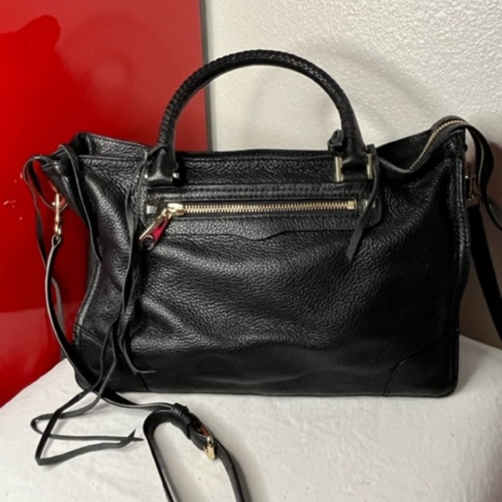 Like NEW Rebecca Minkoff Black Leather Satchel bag